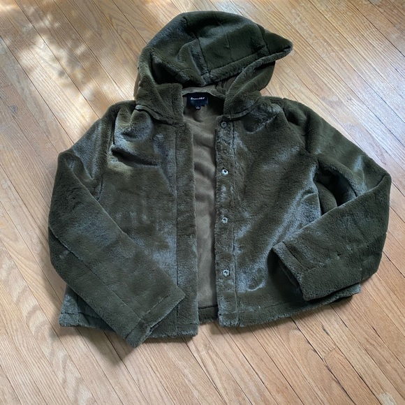 L reversible faux fur/faux suede hooded jacket - Picture 6 of 6